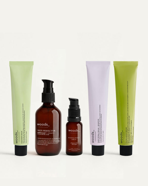 Woods Copenhagen 5-Step Routine – hudplejesortiment til sensitiv hud