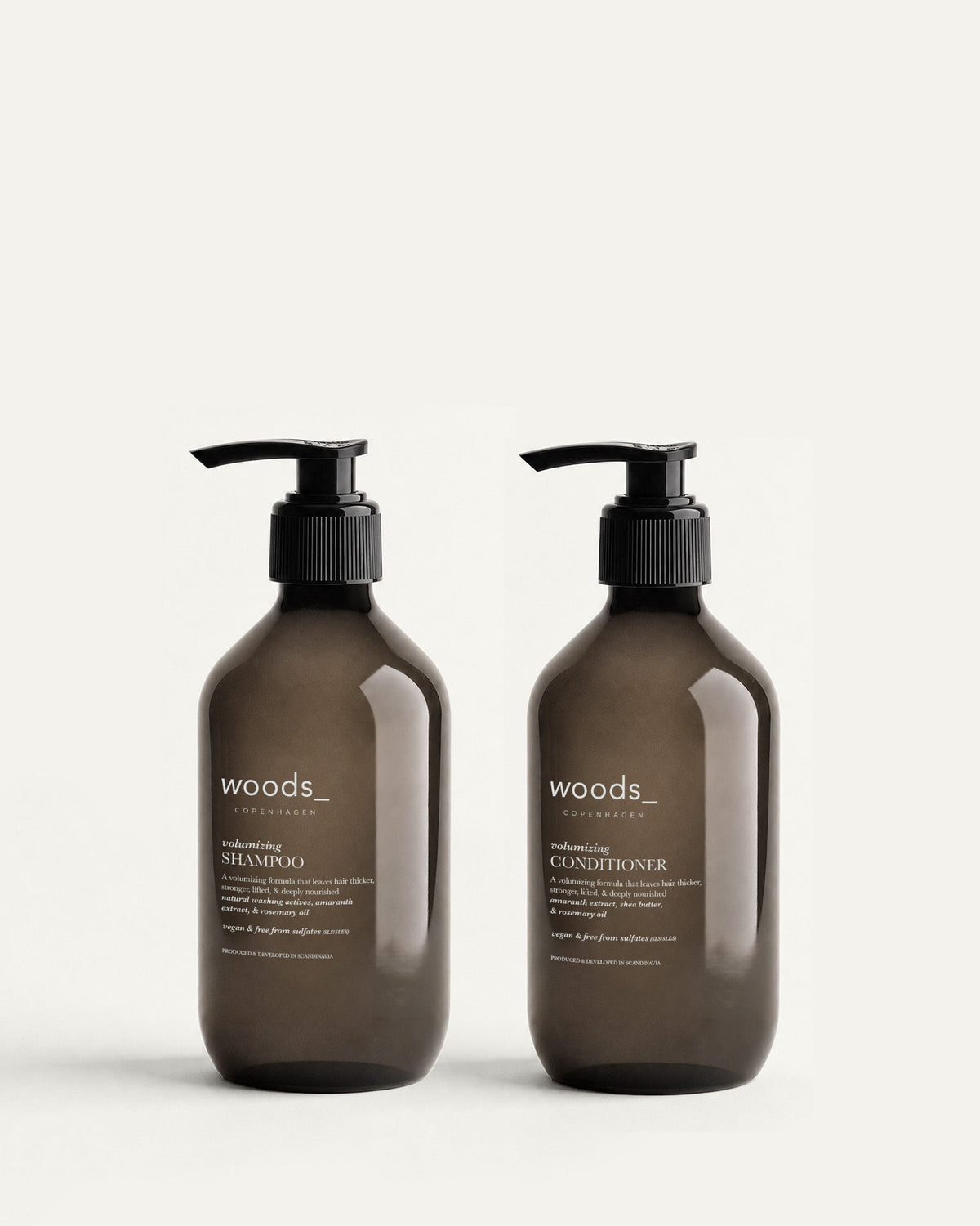 Woods Copenhagen Volumizing Hair Care Set – produkterne vist alene